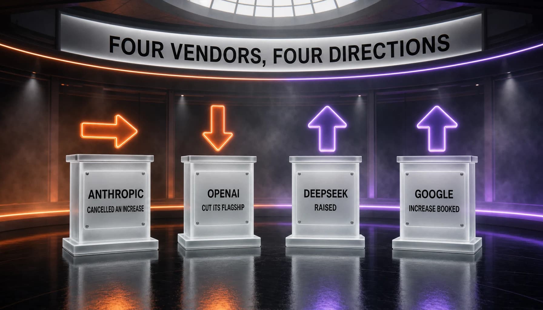 Anthropic Killed a Price Hike, DeepSeek Delivered One, OpenAI Cut Its Flagship — All in Twelve Days